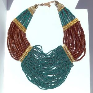 Tribal style statement necklace